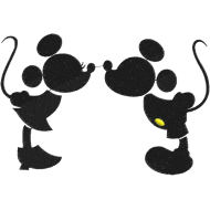 Matriz de Bordado Mickey e Minnie Sombra 